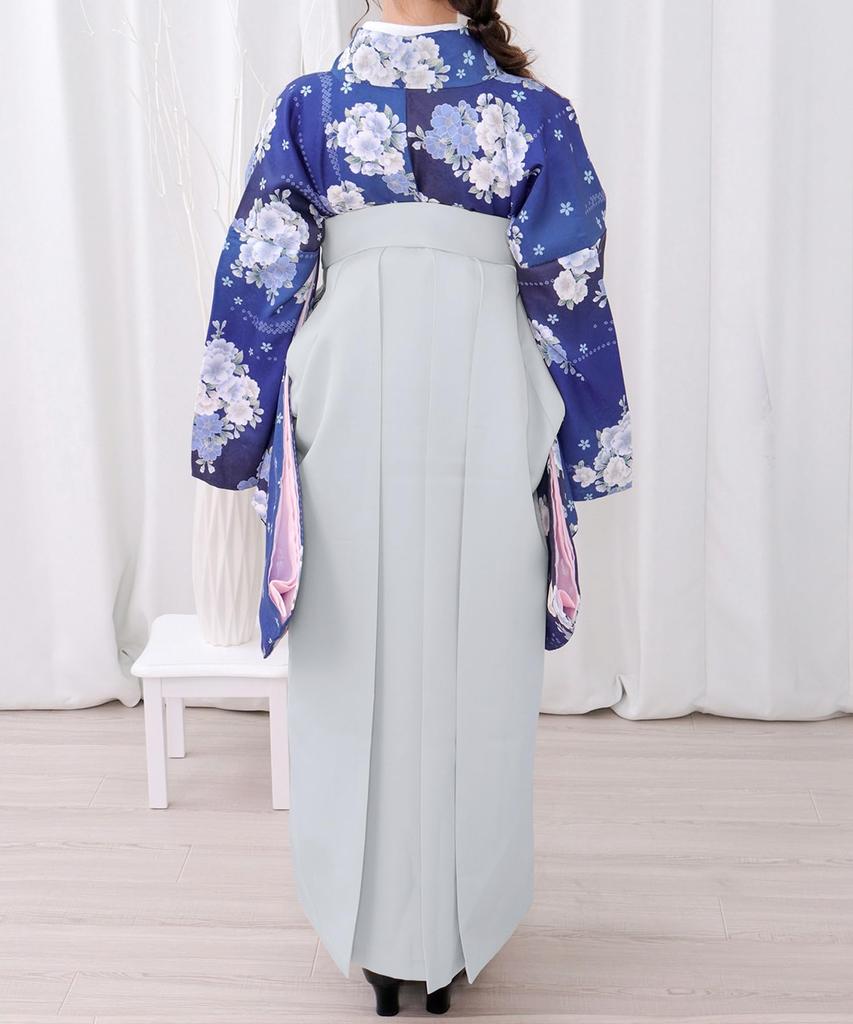 Plain Hakama Grayish [KYOETSU] [Kyouetsu] (Girls', Blue, 80cm)