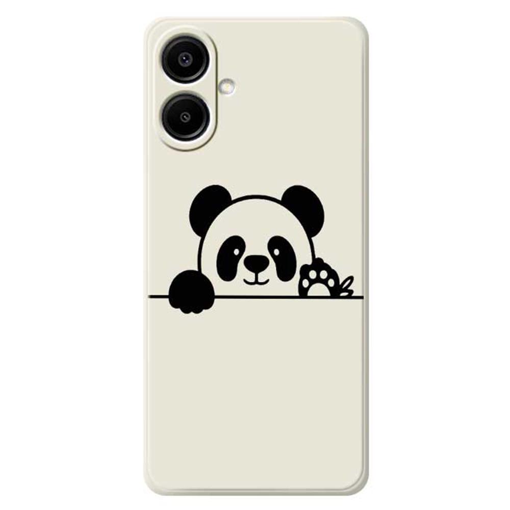 For Samsung Galaxy A07 4G Case Panda Head Pattern Printing Straight Edge TPU Phone Back Cover