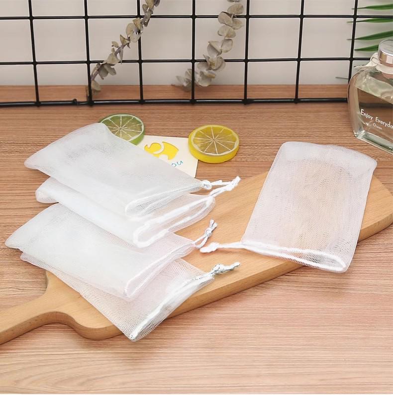 Large Double-Layer Handmade Soap Foaming Net for Facial and Skin Cleansing - Customizable Logo Option