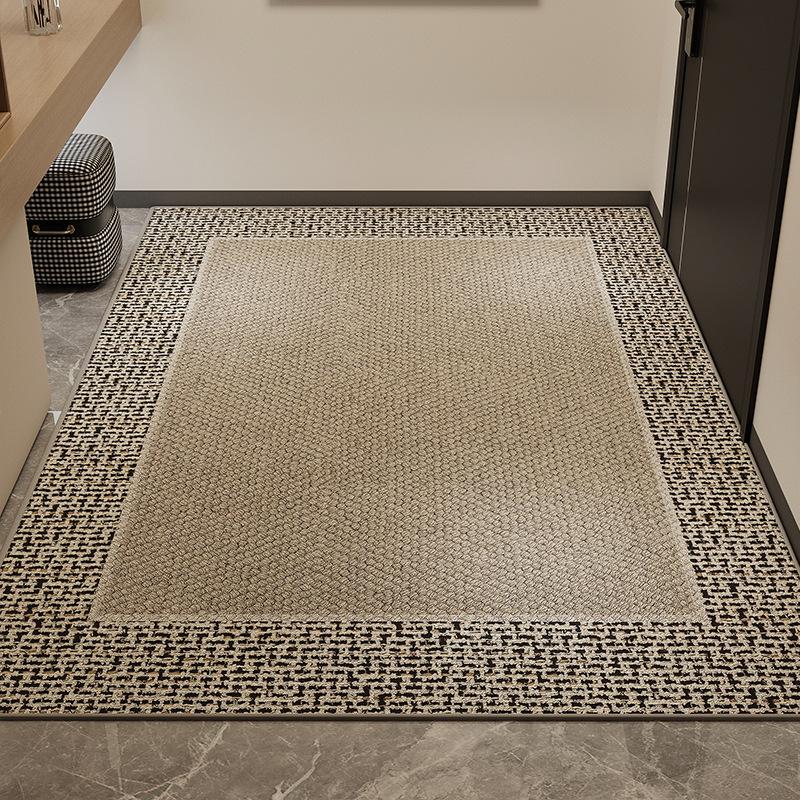 Simple Cloth Bottom Circle Velvet Floor Mat Dirt-Resistant And Easy To Take Care Of At The Entrance Door High-End Carpet Non-Slip  Cutting Floor Mat