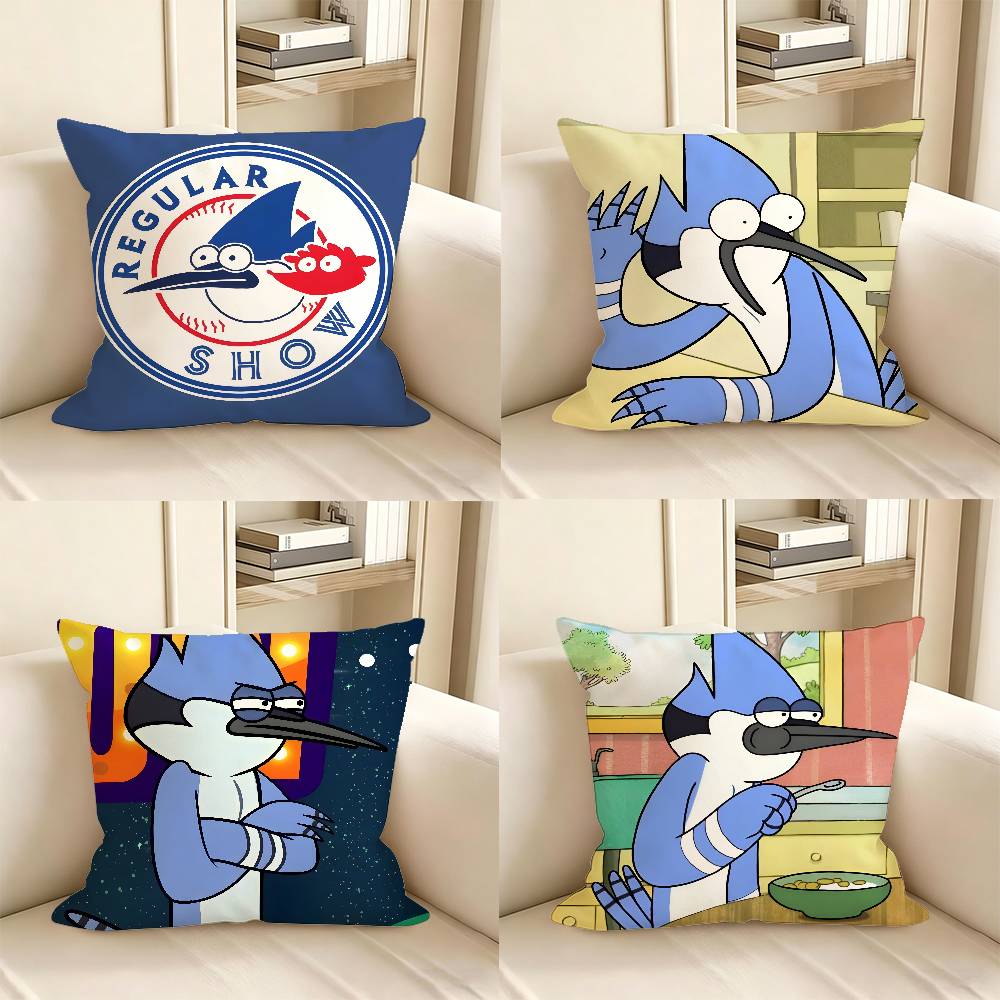 pc Regular Show Pillow Case Fashion Square Pillowcase Bedroom Sofa Room Ins Decoration Leisure