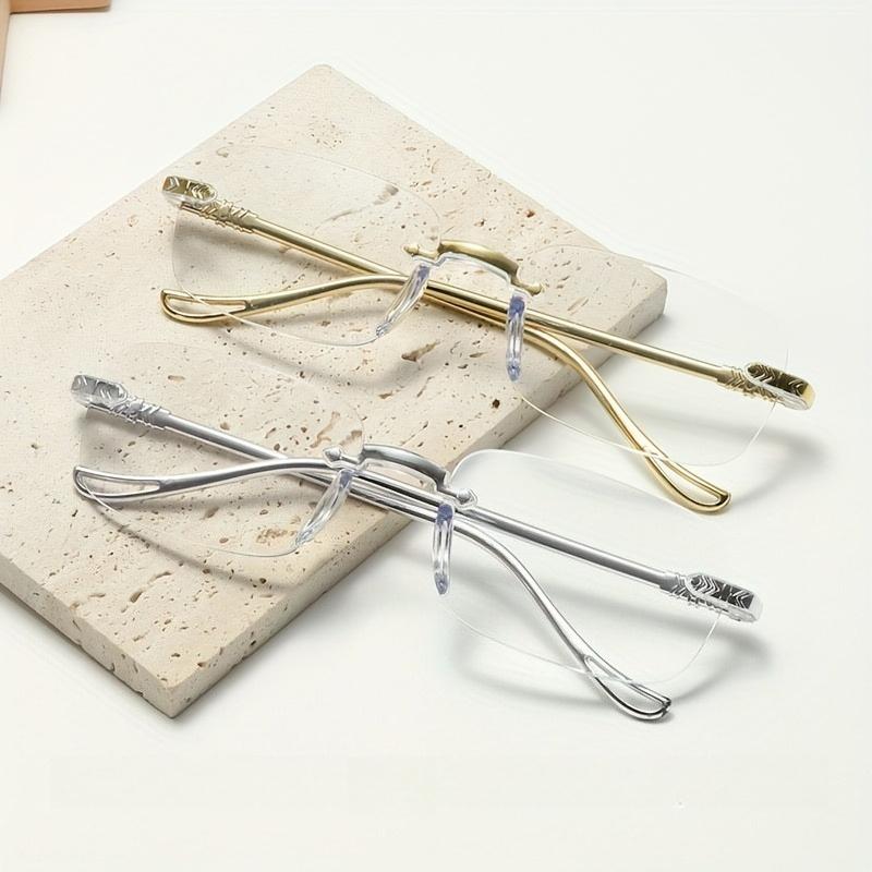 5 Pairs of Replaceable with blue ligth anti radiation Eyeglass Metal frame Suitable for Men and Women reading eyeglass