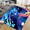 Greninja Theme Illustration Square Area Rug, Non-Slip Floor Mat for Bedroom, Perfect Gift for Pokemon Fans.chl