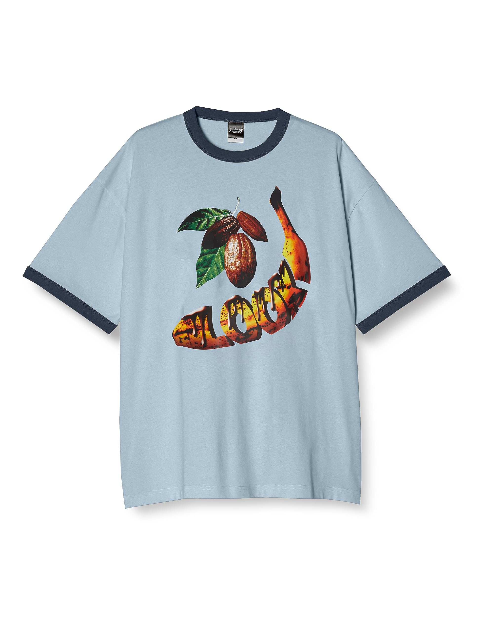 

SIDEWAYSTANCE Banana Transfer Футболка с коротким рукавом и окантовкой для синего [УЛУЧШАЕТ] Футболка мужская, 70130, синий