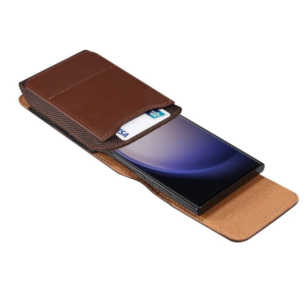 Card Slot PU Leather Belt Clip Case Textured Design Vertical Cover  for Everyday Use