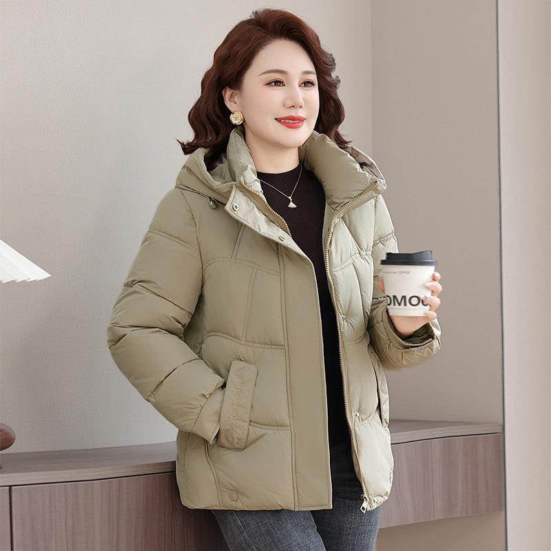 Women's Short Winter New Style Fashionable Mother's Cotton Jacket Down Cotton Coat Middle-aged Loose Coat