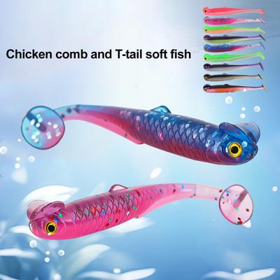 10 Peças Iscas de Pesca Iscas Macias Aparência Realista Postura de Natação Natural Iscas Artificiais Swimbaits Equipamento de Pesca