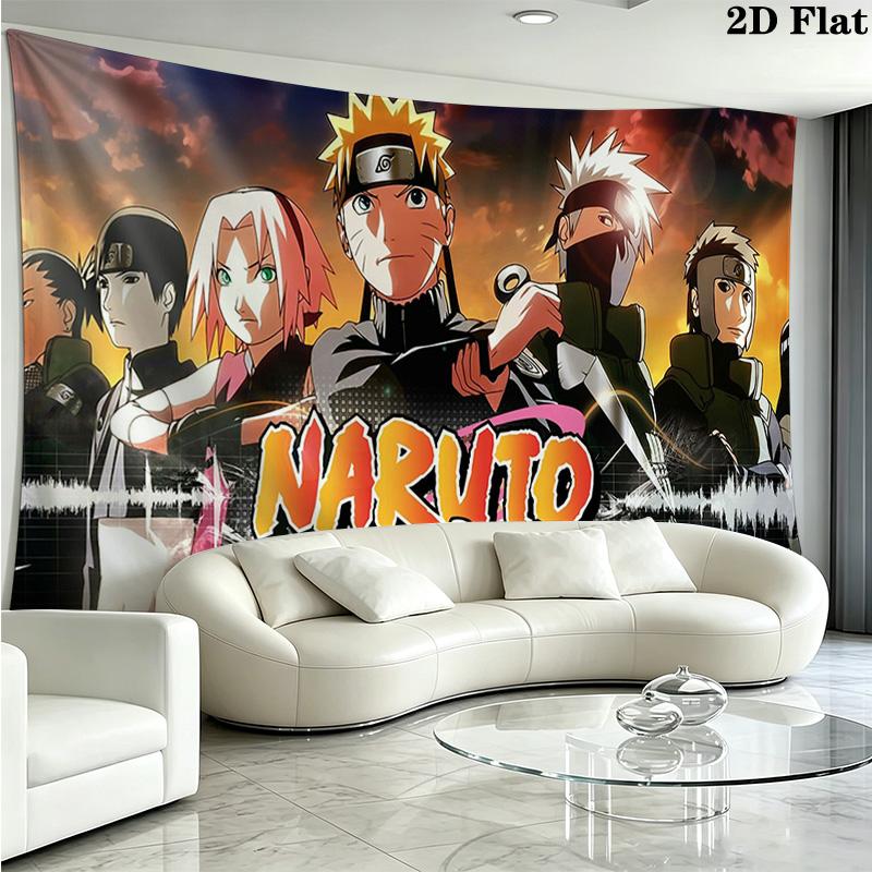 N-NARUTO Wall Tapestry Aesthetic Wall Hanging Printed Fabric Blanket Decorative Tapestries for Bedroom Living Room Home Decor