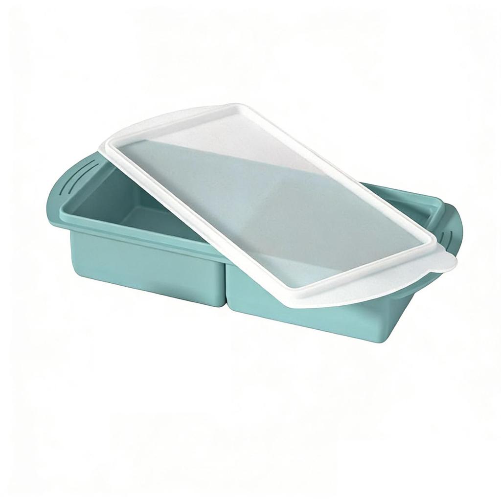 Frozen Soup & Baby Food Silicone Ice Cube Tray - 4/2 Grids, Freshness Storage Box.