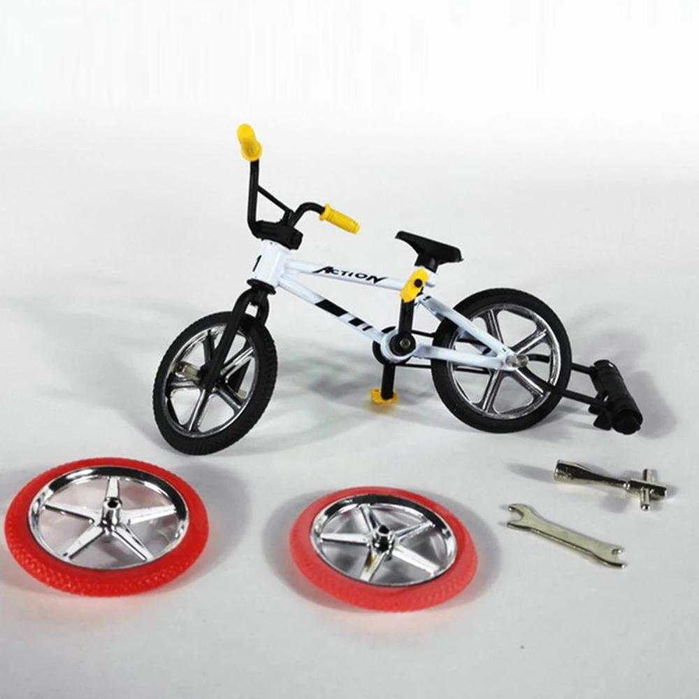 for Kids Zinc Zinc Alloy Bike Fans Plastic Model Toys Mini Bike Finger Bicycle Spare Tire Finger BMX