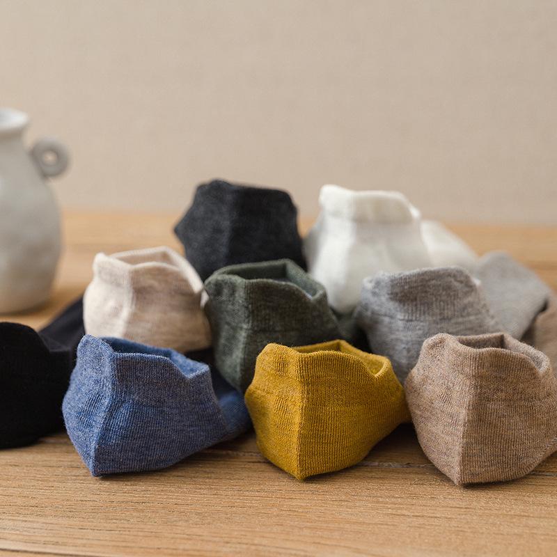 Men's Summer Breathable Low-Cut Anti-Odor Socks - Moisture-Wicking, Sweat-Absorbent, Solid Color