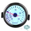 Universeller Ladedruckanzeiger Vakuumdruckmesser 0‑30PSI 12V Blaues LED-Zifferblatt 52mm Ø für Autos Motorräder