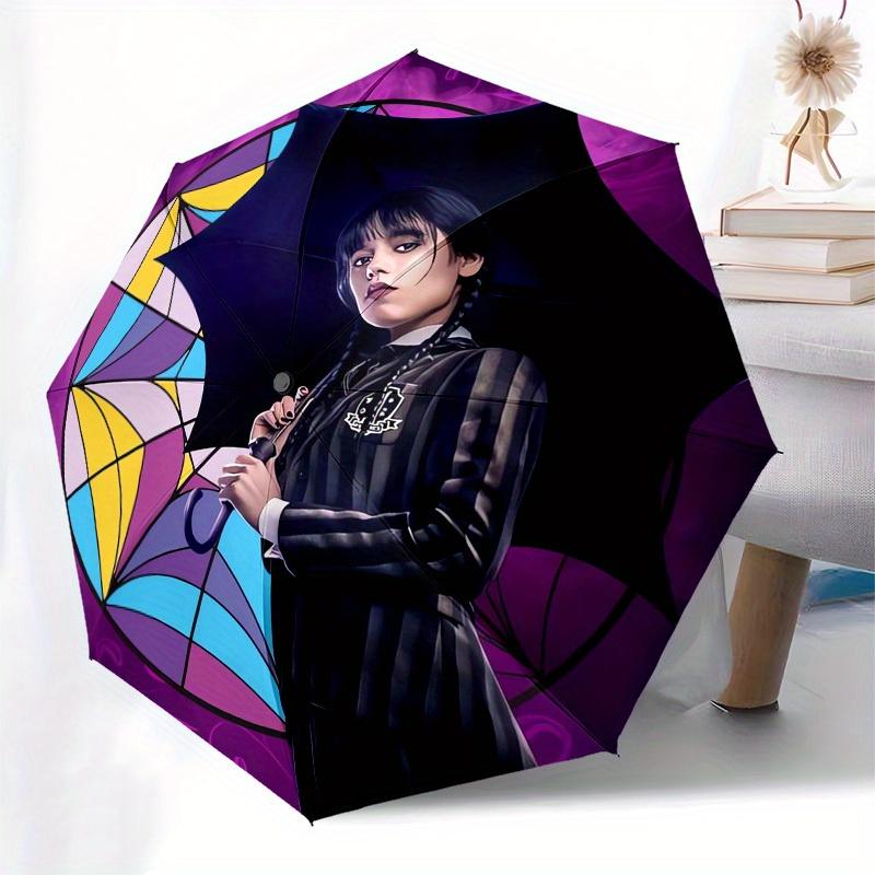 1pc Wednesday Umbrella Themed High-quality Umbrella,Automatic Opening and Closing Umbrella,Multi-functional Umbrella G0811365