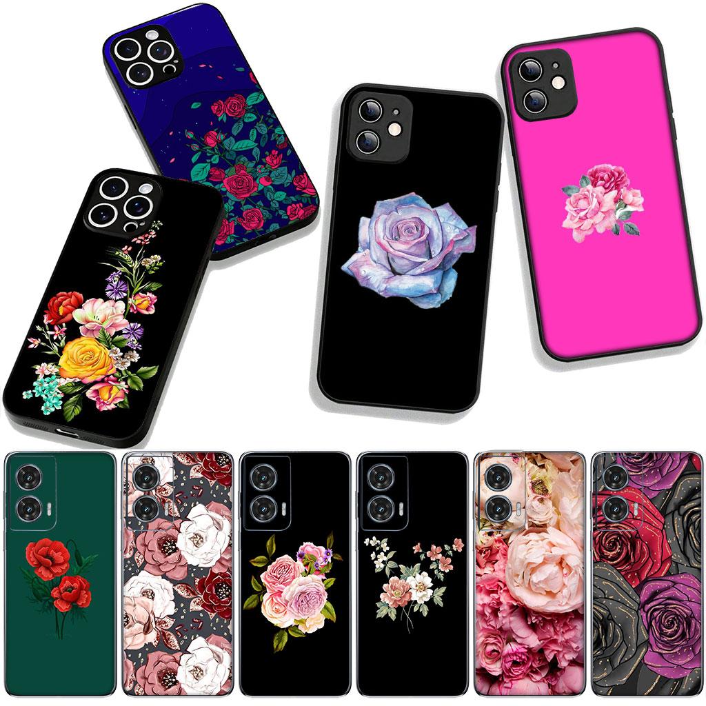 Cover for Xiaomi Poco F7 F6 F8 Ultra F5 X7 X6 X5 X3 NFC M7 M6 Pro C85 C75 C65 C71 C61 Coque Phone Case Rose Flower Peony
