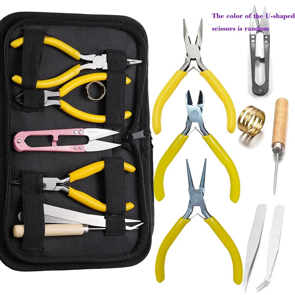 Portable suit Stainless Steel Pliers Tools Round Nose Cutting Wire Pliers For Crafts Beading DIY Jewelry Making Supplies
