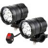 Motorcycle Driving Lights 12-60V 40W 3600LM LED Fog Lights for ATV UTV Bike Car Truck Boat Forklift Waterproof LED Spotlights with 6 Light Beads High