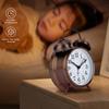 Retro Bronzed Twin-Bell Alarm Clock Extra-Loud Metal Bell Clock for Heavy Sleeper Antique Bedroom Clock Office Kitchen Counter
