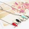Cute Animal Lovely Pendant Six Birds On Branch Women Long Jewelry Chain Necklace AVE