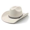 One-word top deerskin top hat women's European, American and British western cowboy hat men's jazz hat