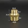 Brass Pipe Hex Nipple Fitting Quick Coupler Adapter 1/8 1/4 3/8 1/2 BSP Male To Male Thread Reducer Water Oil Gas Connector