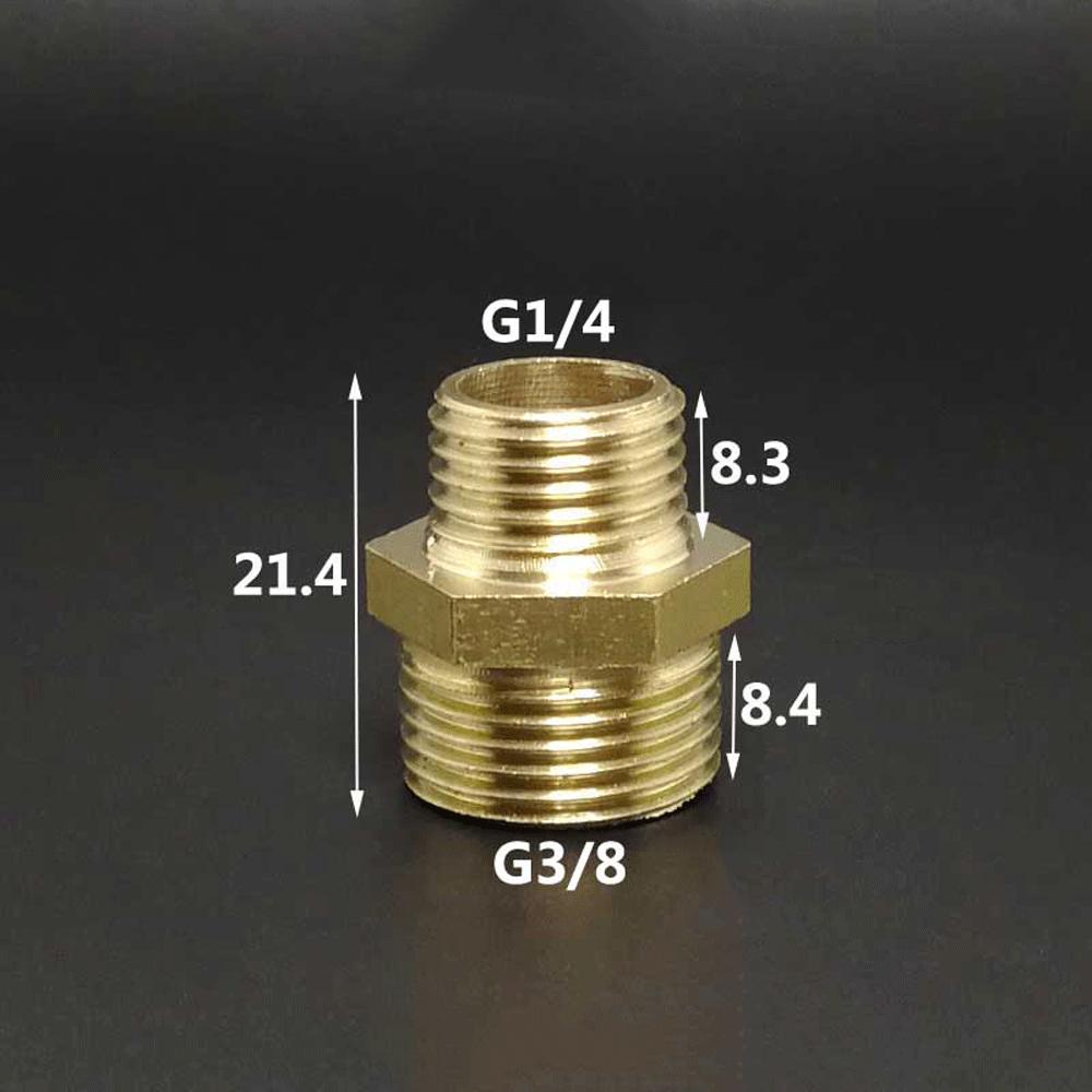 Brass Pipe Hex Nipple Fitting Quick Coupler Adapter 1/8 1/4 3/8 1/2 BSP Male To Male Thread Reducer Water Oil Gas Connector