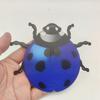 1pc, Metal Ladybug Colorful Garden Decoration Yard Crafts Living Room Kindergarten Decoration Insect Outdoor Crafts, Scene Decor,  Home Decor.