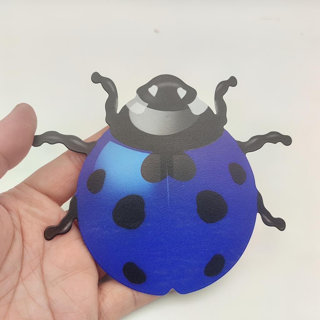 1pc, Metal Ladybug Colorful Garden Decoration Yard Crafts Living Room Kindergarten Decoration Insect Outdoor Crafts, Scene Decor,  Home Decor.