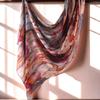 Breathable Watercolor Painting Scarf Elegant Headscarf Colorful Satin Scarf  Party