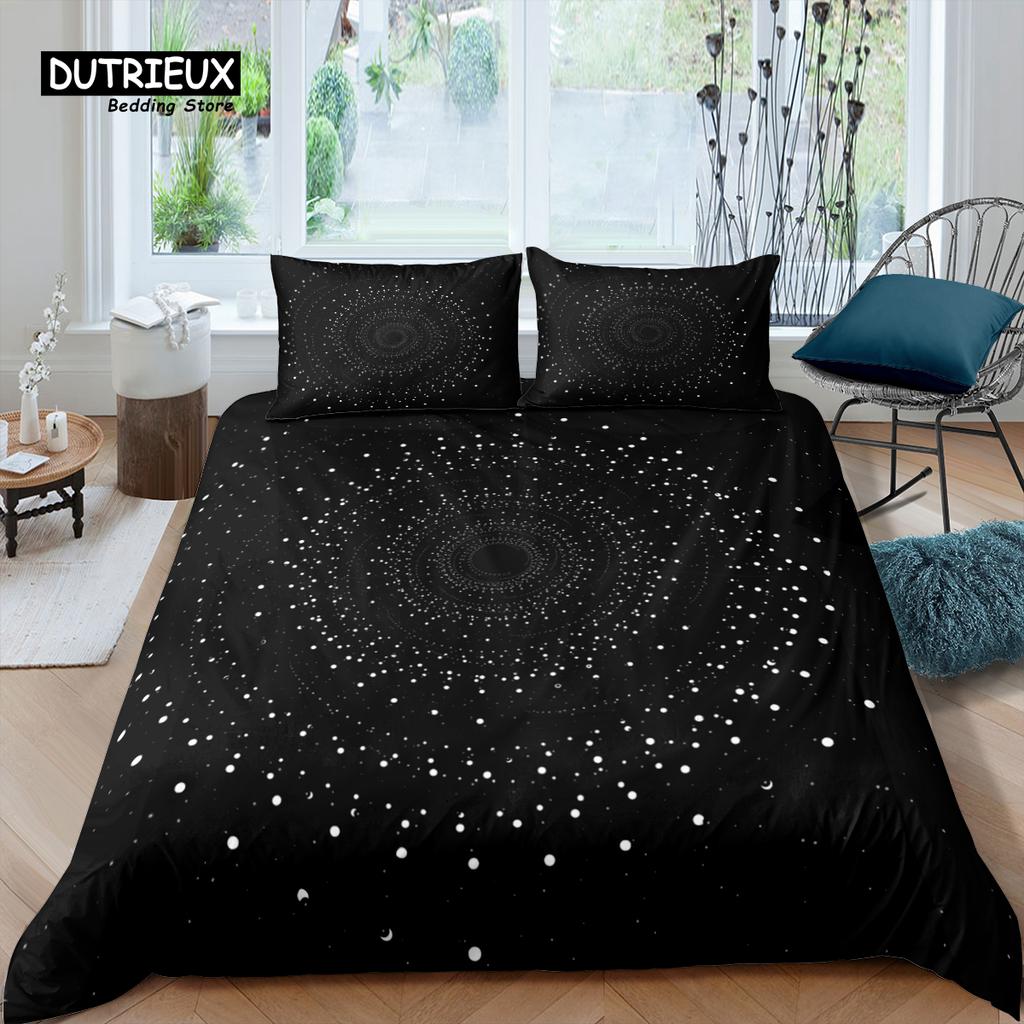 Home Living Luxury 3D Night Sky Bedding Set Galaxy Duvet Cover Pillowcase Queen and King EU/US/AU/UK Size Comforter Bedding