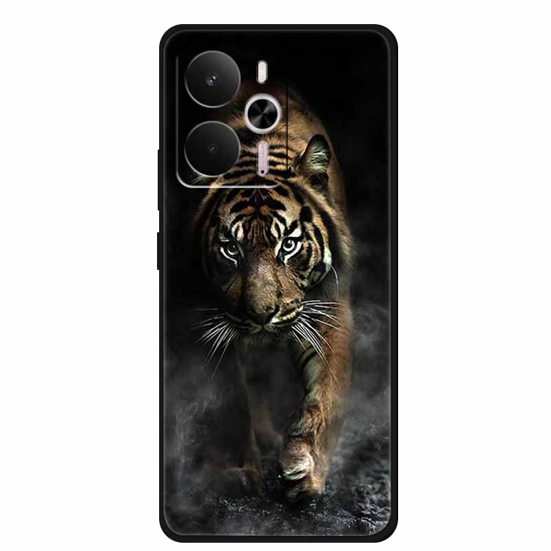 For Realme 14 5G Case Realme14 Coque 6.67" Black Silicone Soft TPU Phone Case For Realme 14 2025 Back Cover Case Shell Funda Cat