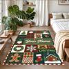 Christmas Custom Name Printed Square Area Rug Soft Non Slip Floor Carpet For Bedroom Holiday Gift