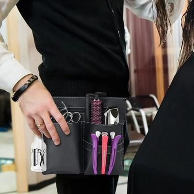 Nova Bolsa de Couro PU para Tesouras de Cabelo Bolsa de Cintura de Barbeiro Bolsas Estojo para Cabeleireiro Porta Ferramentas Barbeiro