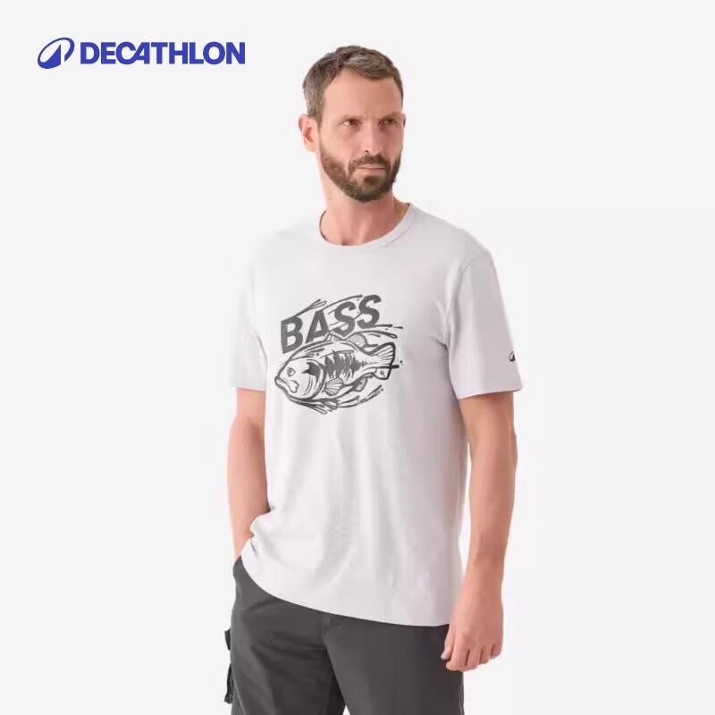 Decathlon Men s Fishing Short Sleeve Cotton T-Shirt M