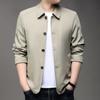 Spring and Autumn Men's Lapel Jacket High-end Casual High-end Business Men's Clothing Jacket Daddy Jacket