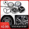 Car Sticker For Mercedes Benz 4 Pieces/Set 75mm For Mercedes Benz AMG W203 W206 W220 W205 W211 W212 Car Wheel Center Hub Caps Be