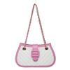 French casual underarm bag women's 2025 spring new diamond chain handbag fashionable texture shoulder bag