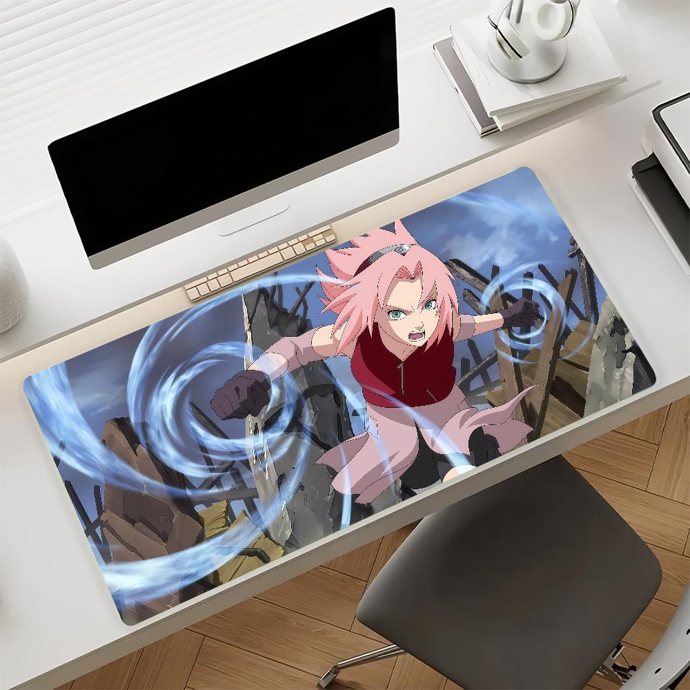 N-Naruto-S H-Haruno Sakura-S Mouse Pad Non-slip Rubber Gamer Balance Computer Mat Decoracion Deskmat Laptop Office Large