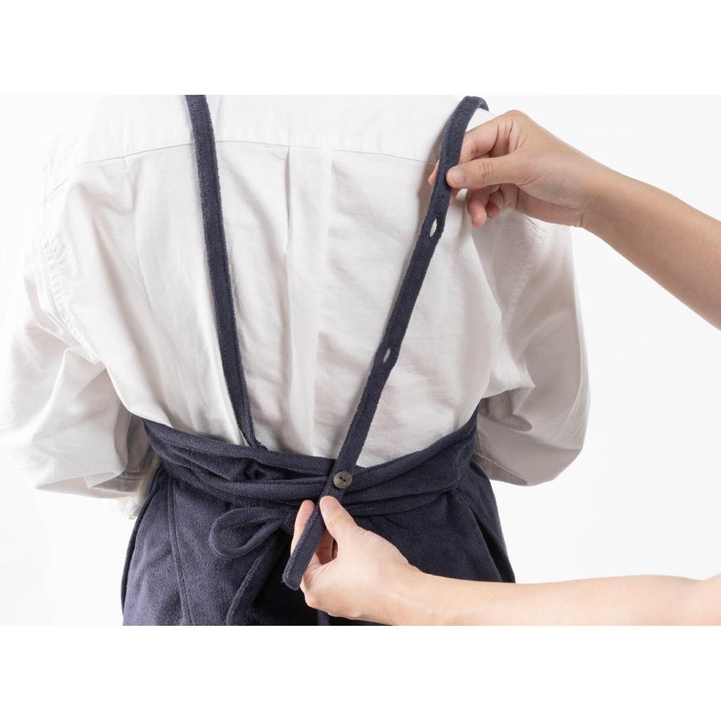 Apron Smooth Pile Khaki Free Size [Senko] B.B.collection