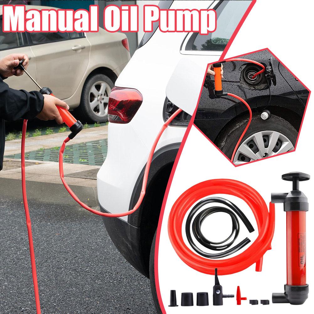 Car Oil Pump Pumping Oil And Gas With Siphon Pipe Hand Extractor Oil Inflatable Syringe Pump Gun Sucking Vacuum Manual Pipe R3N0