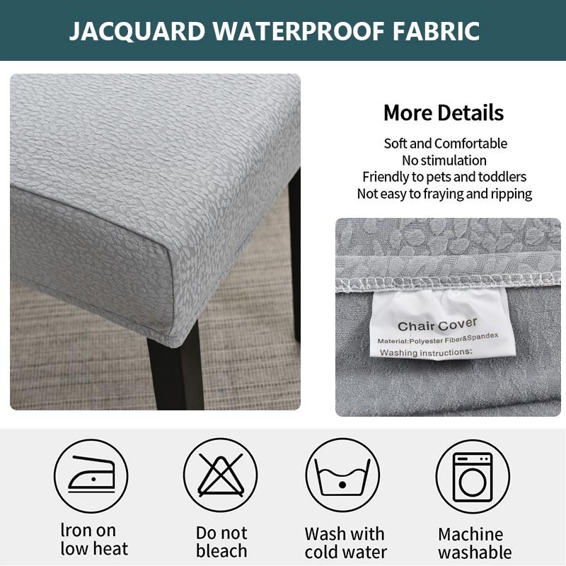 Housses de chaise imperméables extensibles pour salle à manger housse pour chaise hôtel salon cuisine salle à manger housse de chaise