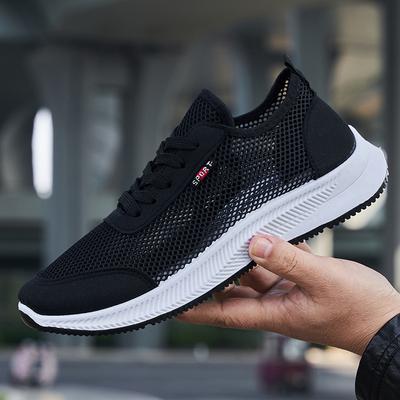 Summer Hollow Sports Shoes Mesh Breathable Men's Casual Shoes Mesh Shoes Casual Soft Sole Comfortable Versatile Running Shoes