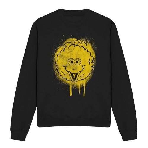 Sesame Street Unisex Adult Spray Face Big Bird Graffiti Sweatshirt