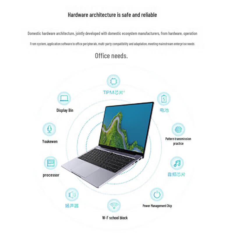 Huawei Qingyun L540X 14-inch Business Laptop with Kirin 9000C (CN Version)