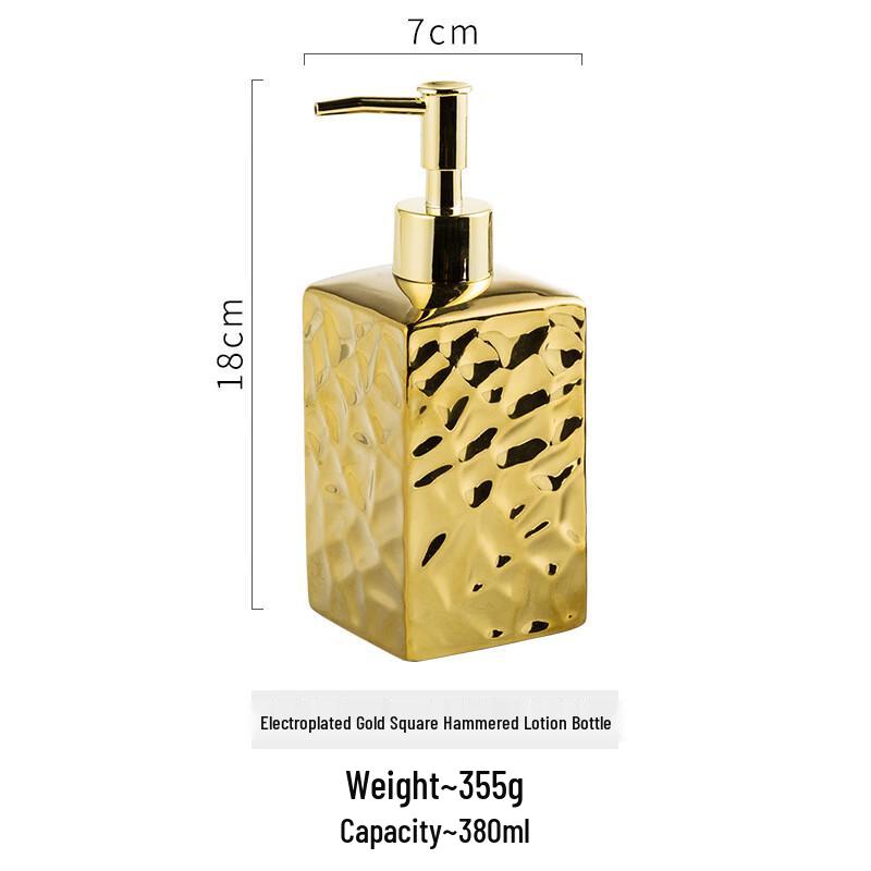 Luxury Hammered Ceramic Dispenser Square Bottle
