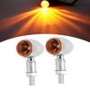 Motorcycle Waterproof Turn Signal Light Indicator Lamp Modification Accessory (Electroplating)
