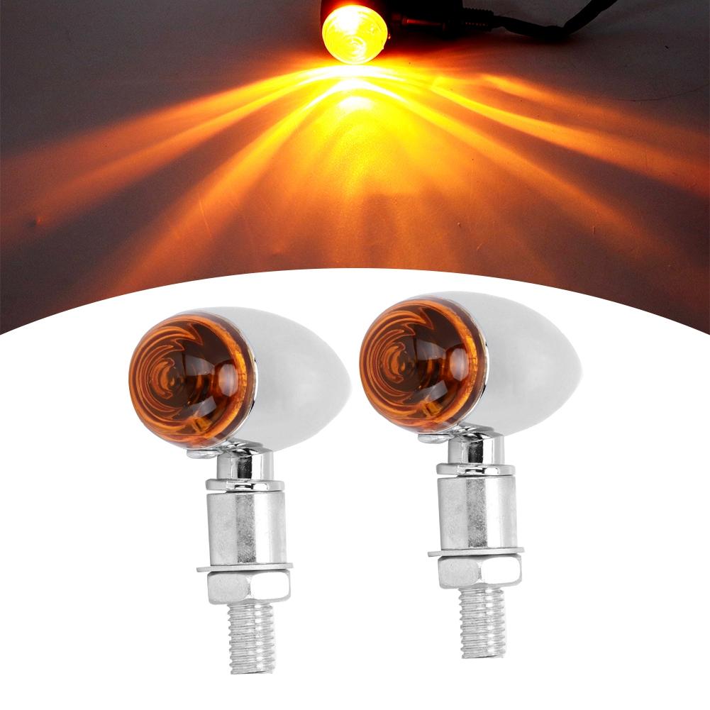 Motorcycle Waterproof Turn Signal Light Indicator Lamp Modification Accessory (Electroplating)