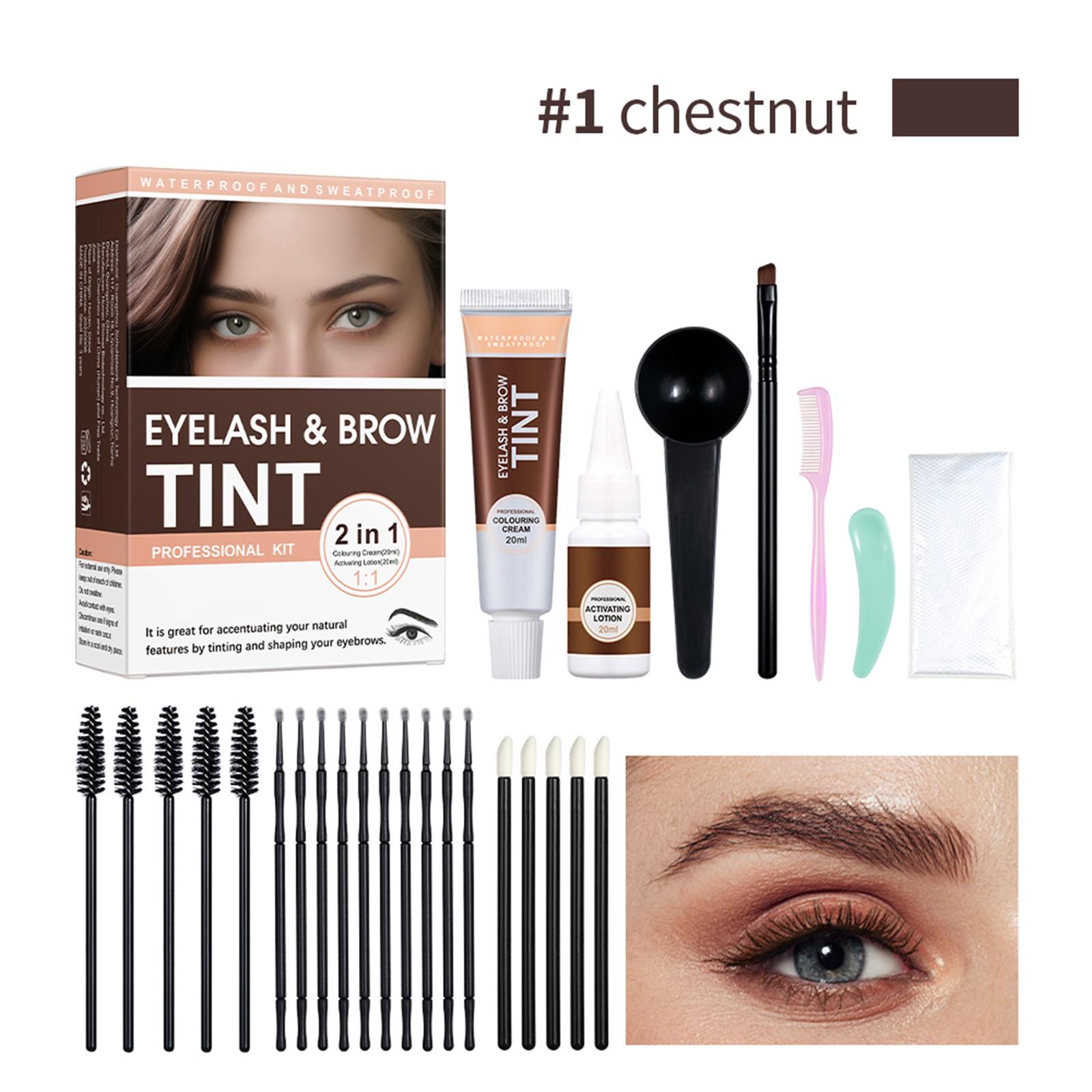 

Cross Border Black Brown Eyebrow Dyeing Set Набор для окрашивания бровей, крем для окрашивания бровей смешанного цвета One Size