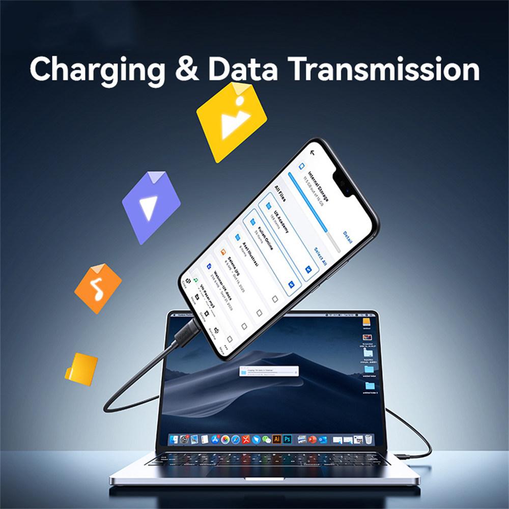 USAMS SJ779 U94 1m USB-A to Micro USB 2A 18W Fast Charging Cable Data Sync Cord for Android Phones