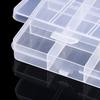 Plastic Jewelry Box 6/10/15/24/28 Compartment Slot Organizer Storage Beads Container  Jewelry Storage Box Rectangle Case