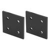 2Pcs Joint Plate Corner Fastener Rectangle Bracket Aluminum Profile Connecting for Wood 4 Holes 6060